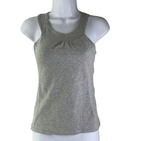HYDE Yoga Organic Shelf Bra Racerback Grey Tank Women's Size XS - Picture 1 of 8